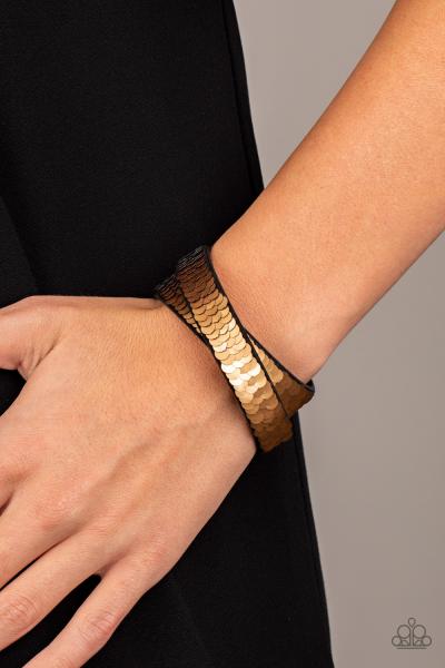 Under The SEQUINS - Gold/Black Urban Bracelet 