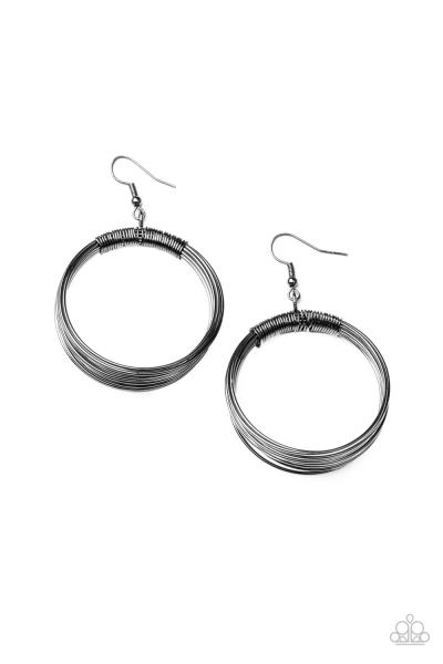 Urban-Spun - Black Earring