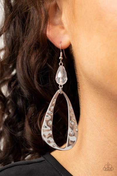 Enhanced Elegance - White Earring 