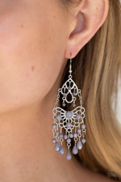Glass Slipper Glamour - Silver Earring