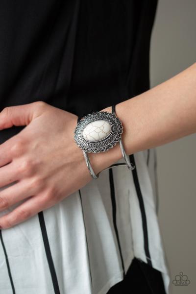 Extra EMPRESS-ive - White Cuff Bracelet 