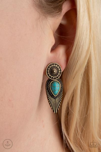 Fly Into the Sun - Brass Jacket Earring