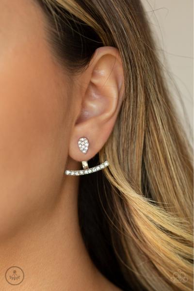 Glowing Glimmer - White Jacket Earring