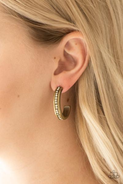 5th Avenue Fashionista - Brass Hoop Earring 