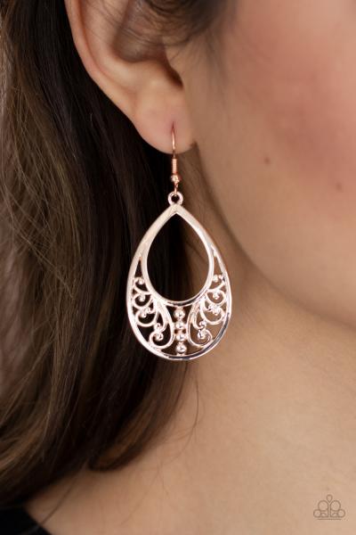Stylish Serpentine - Rose Gold Earring 