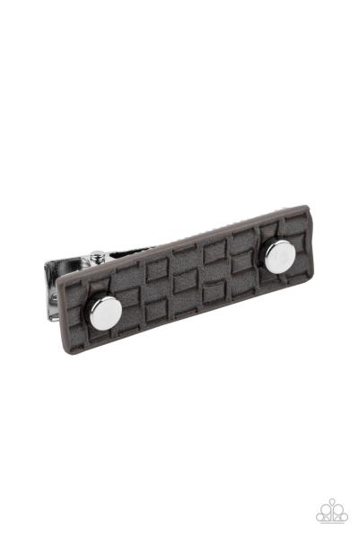 Pleasantly Patterned - Silver Hair Clip