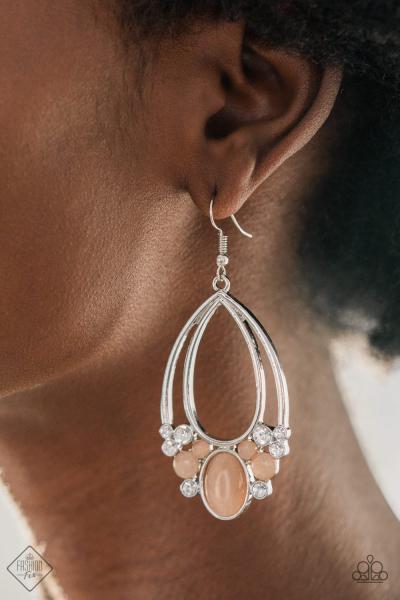 Look Into My Crystal Ball - Orange Earring 