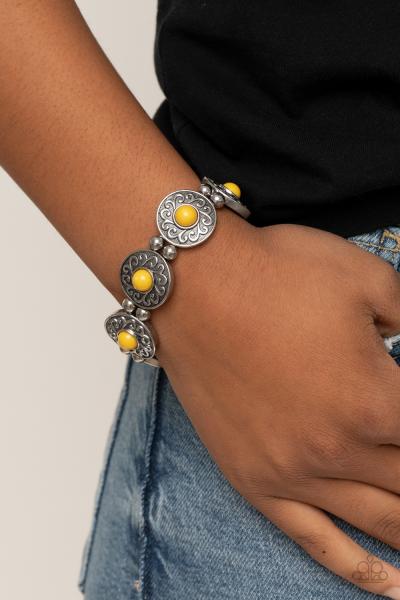 Flirty Finery - Yellow Bracelet 