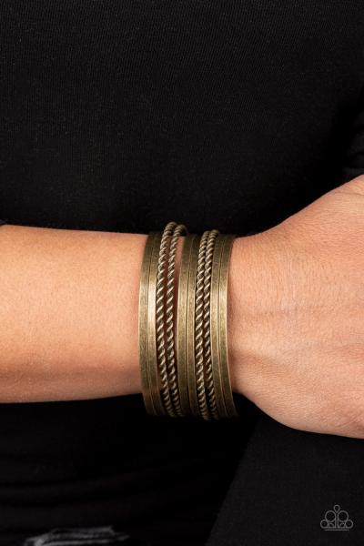 Perfectly Patterned - Brass Cuff Bracelet 