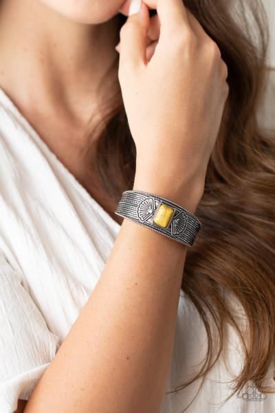 Ocean Mist - Yellow Cuff Bracelet 