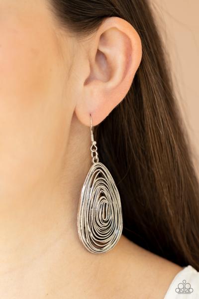 Rural Ripples - Silver Earring 