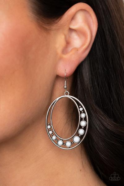 Crescent Cove - White Earring 