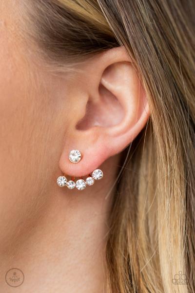 Jeweled Jubilee - Gold Jacket Earring 
