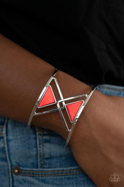 Pyramid Palace - Red Cuff Bracelet 