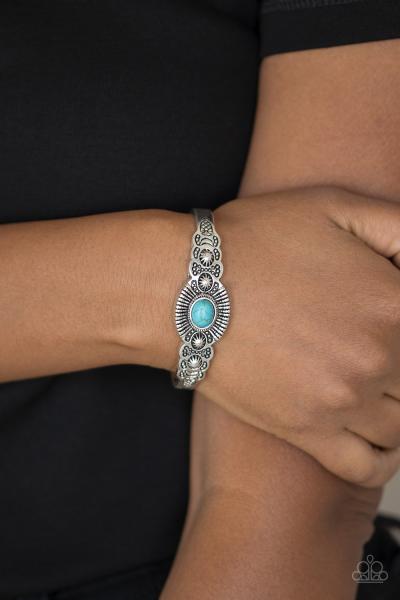 Wide Open Mesas - Blue Cuff Bracelet 