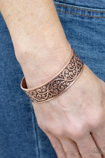 Read The VINE Print - Copper Cuff Bracelet 