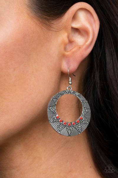 Adobe Dusk - Red Earring