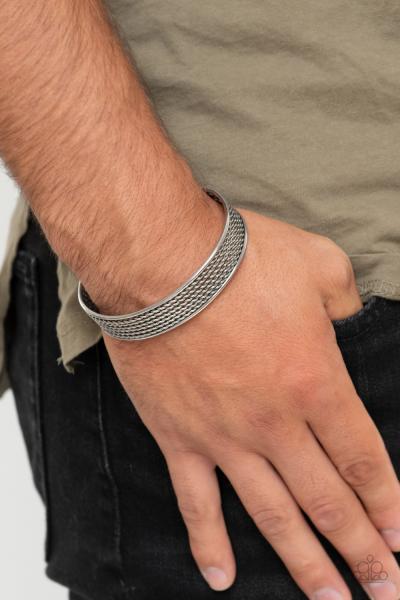 Risk-Taking Texture - Silver Cuff Bracelet 