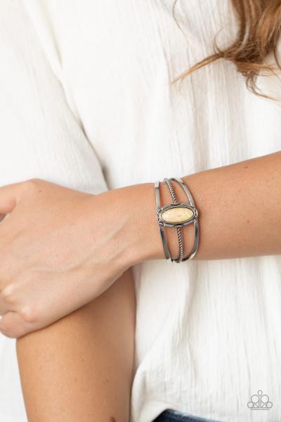 Stone Sahara - Yellow Cuff Bracelet 
