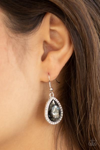 Dripping With Drama - Silver Earring 