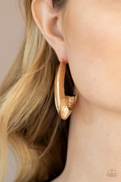 I Double FLARE You - Gold Hoop Earring 