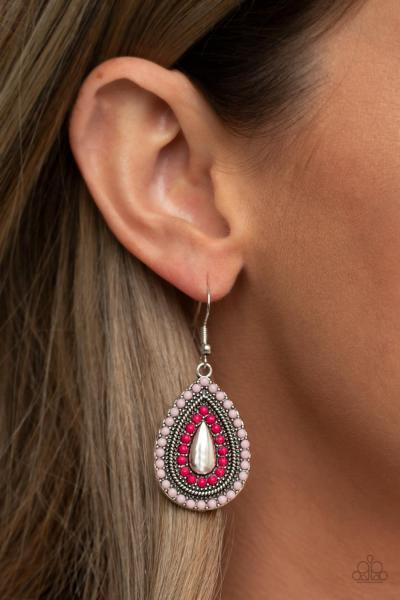 Beaded Bonanza - Pink Earring 