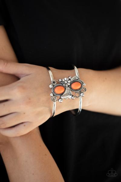 Mojave Flower Girl - Orange Cuff Bracelet 