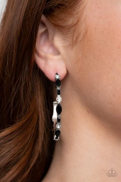 There Goes The Neighborhood - Black Hoop Earring