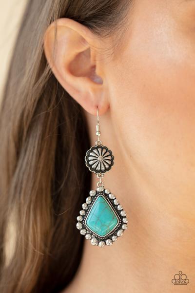 Country Cavalier - Blue Earring 