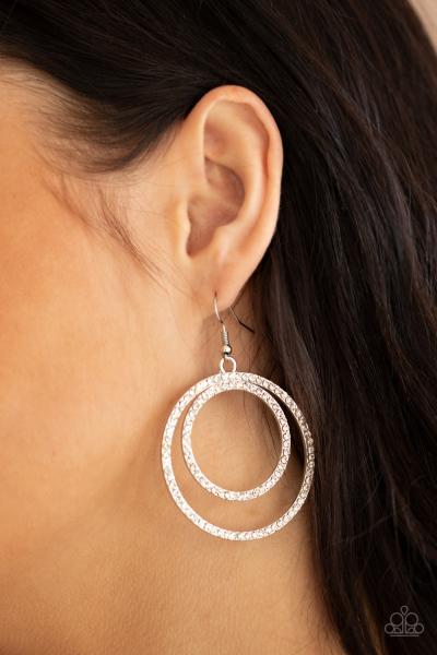 Radiating Refinement - White Earring 