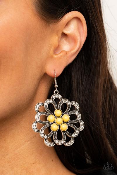 Dazzling Dewdrops - Yellow Earring 