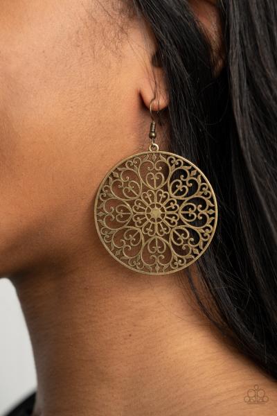 Make a MANDALA Out Of You - Brass Earring 