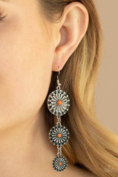 Festively Floral - Orange Earring