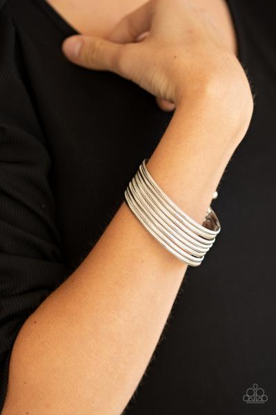 Now Watch Me Stack - Silver Cuff Bracelet 