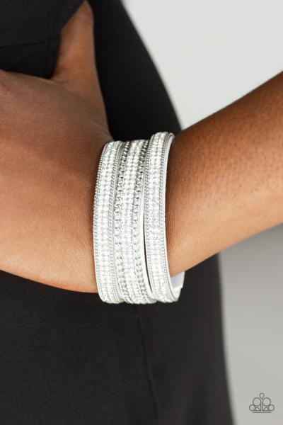 Dangerously Drama Queen - White Urban Bracelet 