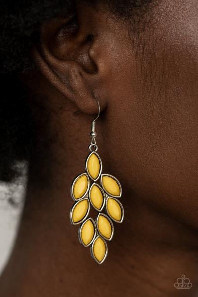 Flamboyant Foliage - Yellow Earring 