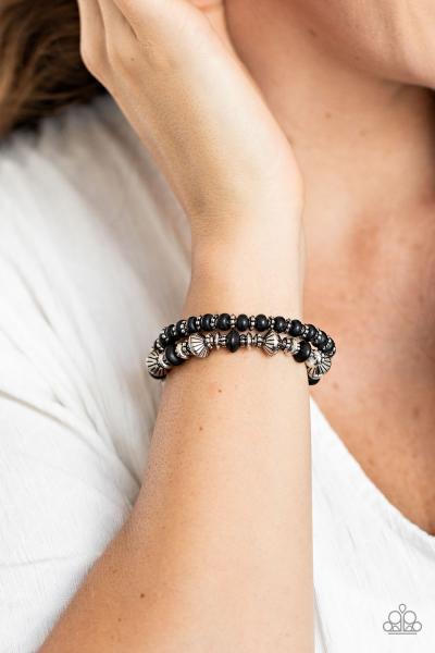 Cactus Quest - Black Bracelet 