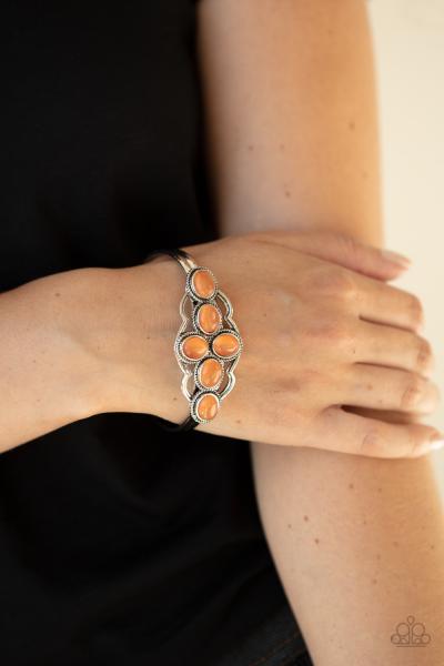 Color Me Celestial - Orange Cuff Bracelet 