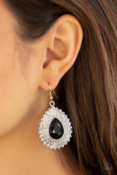 Exquisitely Explosive - Black Earring