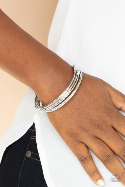 Stackable Sparkle - White Bracelet 