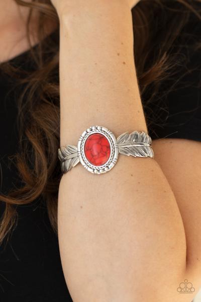 Western Wings - Red Cuff Bracelet