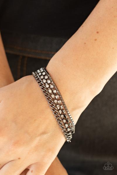 Brilliantly Beaming - Black Bracelet 