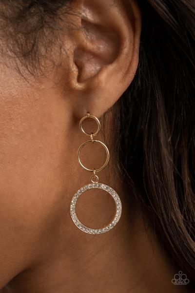 Rule-Breaking Radiance - Gold Post Earring 