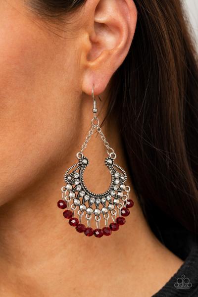 GLOW Down In Flames - Red Earring