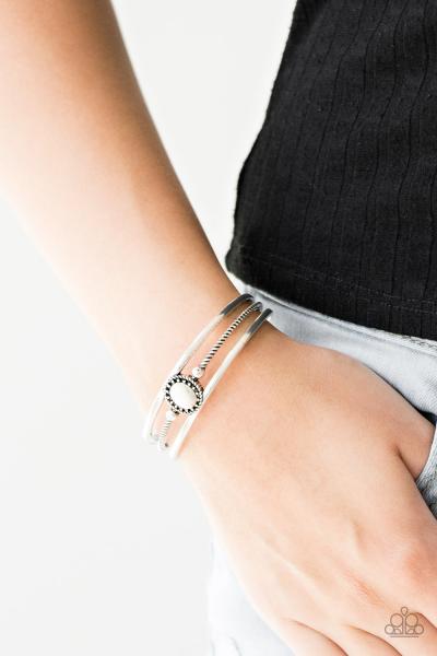 Borderline Borderland - White Cuff Bracelet 