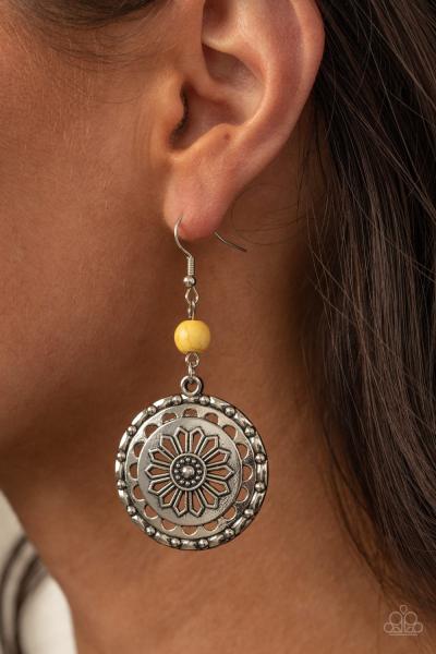 Flowering Frontiers - Yellow Earring 