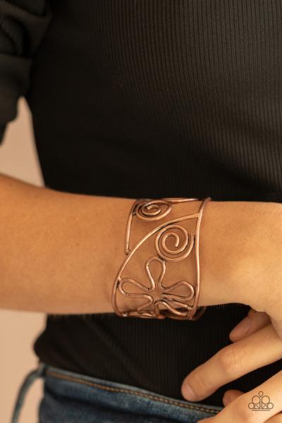 Groovy Sensations - Copper Cuff Bracelet 