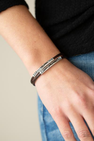 What a WANDER-ful World - Brown Bracelet 