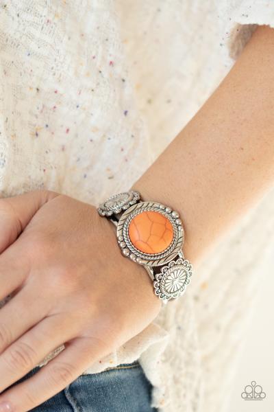 Mojave Motif - Orange Cuff Bracelet 