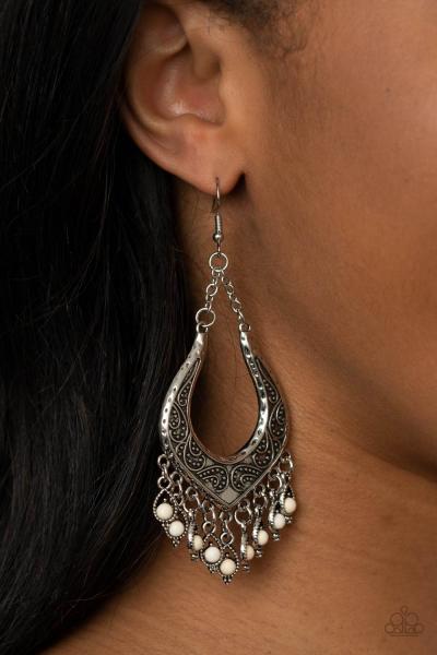 Sahara Fiesta - White Earring 